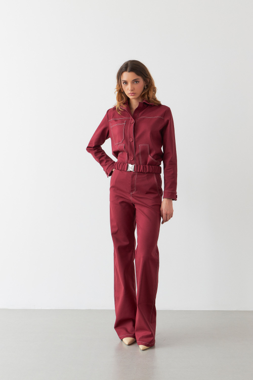 CALÇA ANYA BURGUNDY
