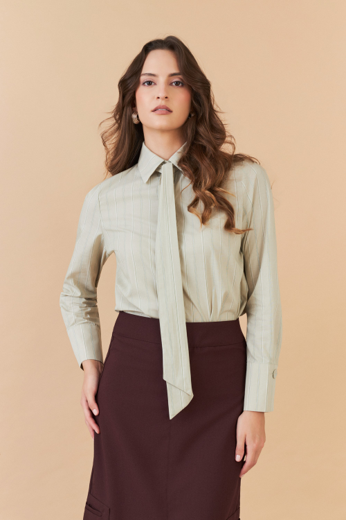 CAMISA ANA ESTAMP LISTRAS_GREEN