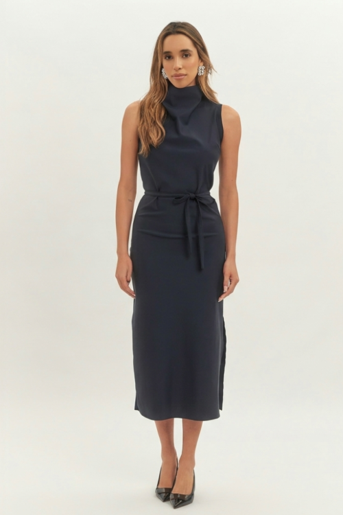 VESTIDO HANA MIDI MARINHO