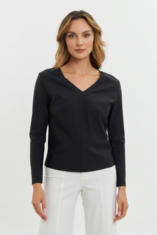 BLUSA JOANA MANGA LONGA PRETO