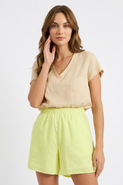 T SHIRT LINEN BEGE