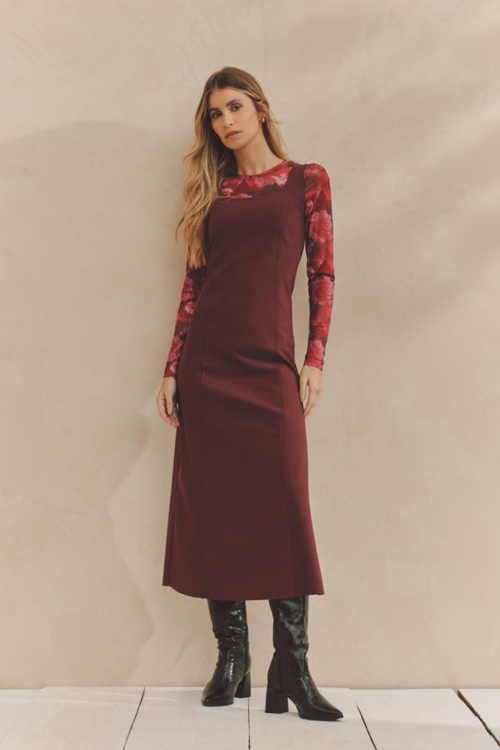 VESTIDO AMBER BURGUNDY
