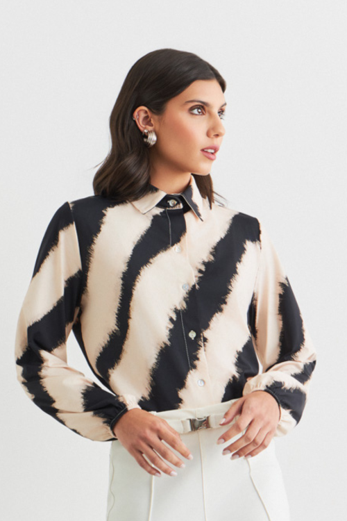 CAMISA MARION ZEBRA_P&B