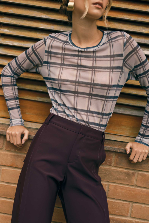 BLUSA GABRIELA ESTAMP TARTAN_WOODS