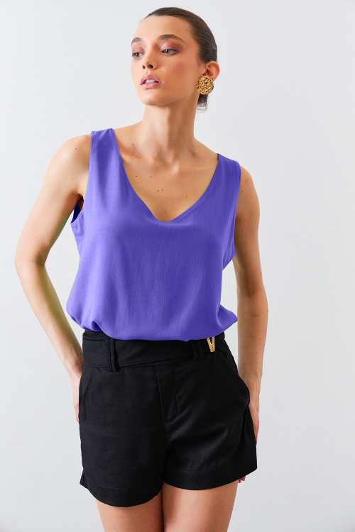 BLUSA GLORIA VISCOSE VIOLETA